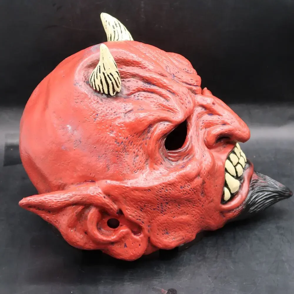 Don Post Studios Red Devil Adult Halloween Mask Latex Rubber 2000 Spooky Horror